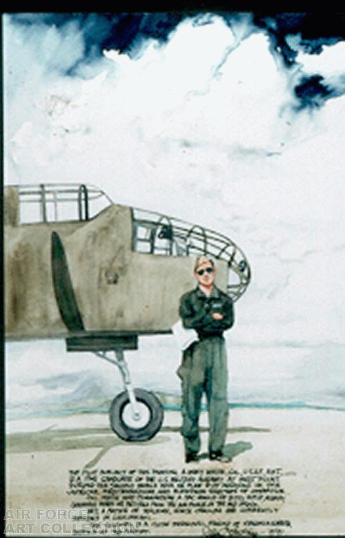PILOT, A. WRAY WHITE, AND HIS B-25